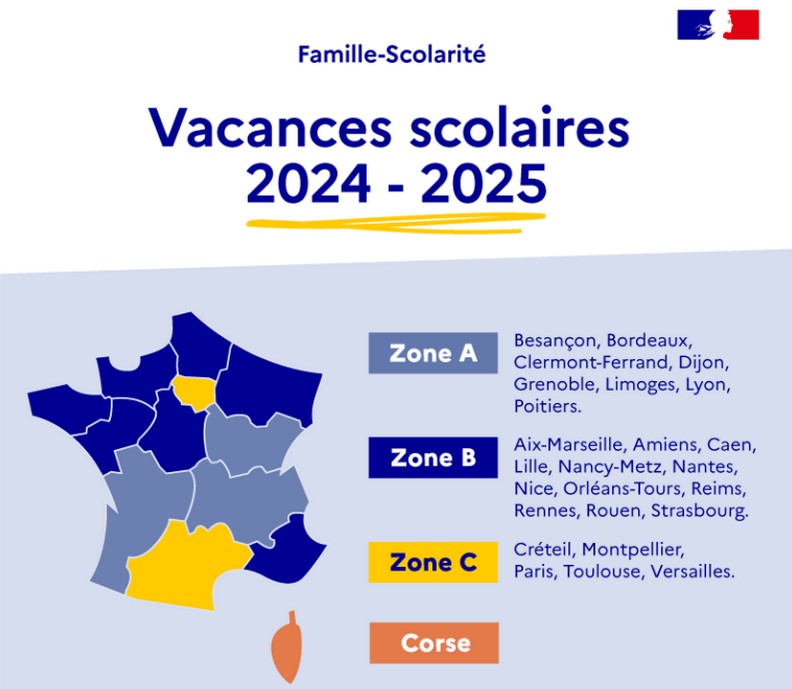 Dates des vacances scolaires 2023-2024