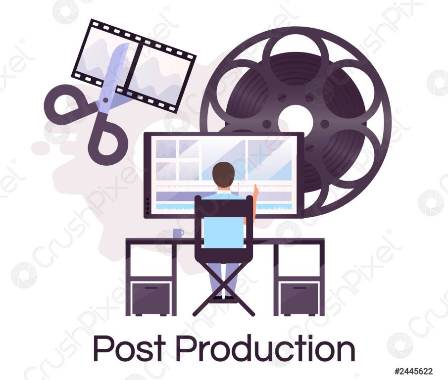 post production flat concept icon 2445622